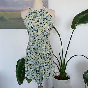 Forever 21 Abstract Floral Sleeveless Halter Sundress